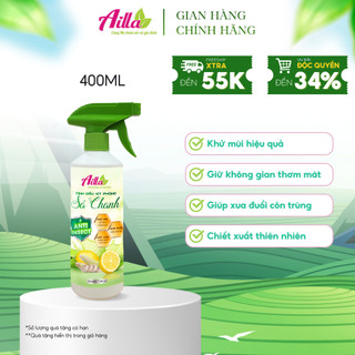  Tinh Dầu Xịt Phòng Hương Sả Chanh Ailla 400ML Giúp Giữ Cho Không Gian Luôn Thơm Mát, Xua Đuổi Côn Trùng