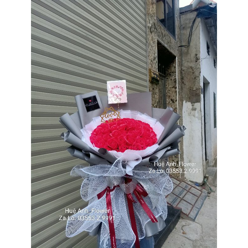 BÓ 50 BÔNG SÁP ĐỦ MÀU KHÁCH CHỌN,GIẤY XÁM XỐP HÀN XỊN KO NHĂN TẶNG THIỆP, CHỮ(CÓ HỎA TỐC HÀ NỘI)