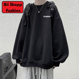 Áo Sweater nam nữ / Áo nỉ bông nam nữ cổ tròn Chữ Nhỏ Vải dày dặn 4 Màu Trắng , Đen, Xám Xanh From Rộng Phong Cách.