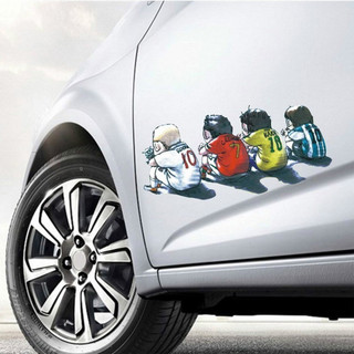 Tem,decal 3D cầu thủ bóng đá dán trang trí ô tô