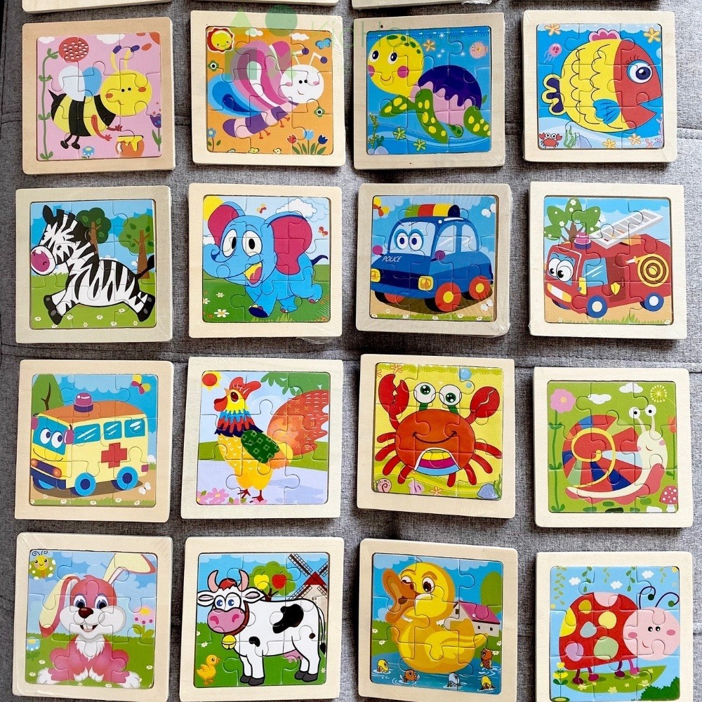 Tranh ghép hình cho bé đồ chơi xếp hình gỗ 1 - 3 tuổi giúp bé thông minh, phát triển tư duy thương hiệu KidHouse.vn