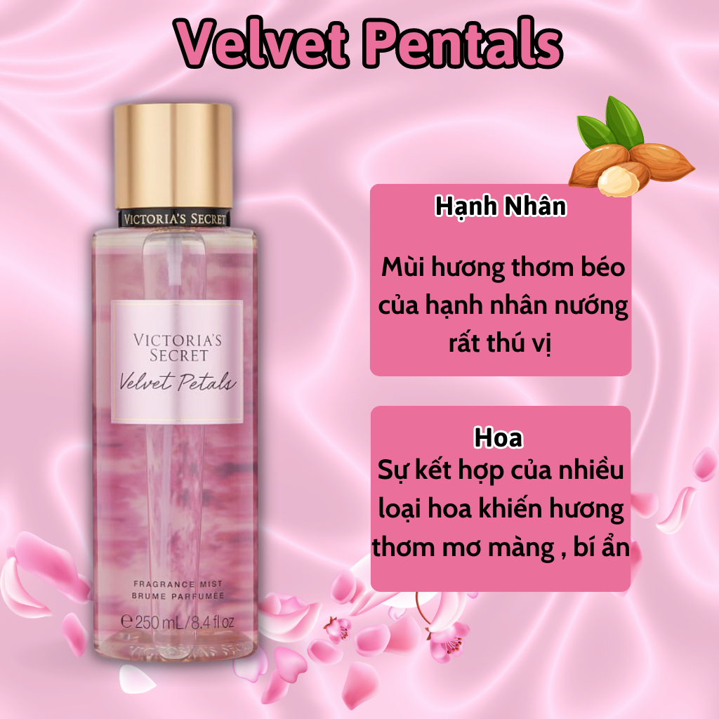 Body Mist Victoria Secret Chính Hãng Original, Xịt Thơm Body Toàn Thân Victoria Secret Hương Nước Hoa 250ml