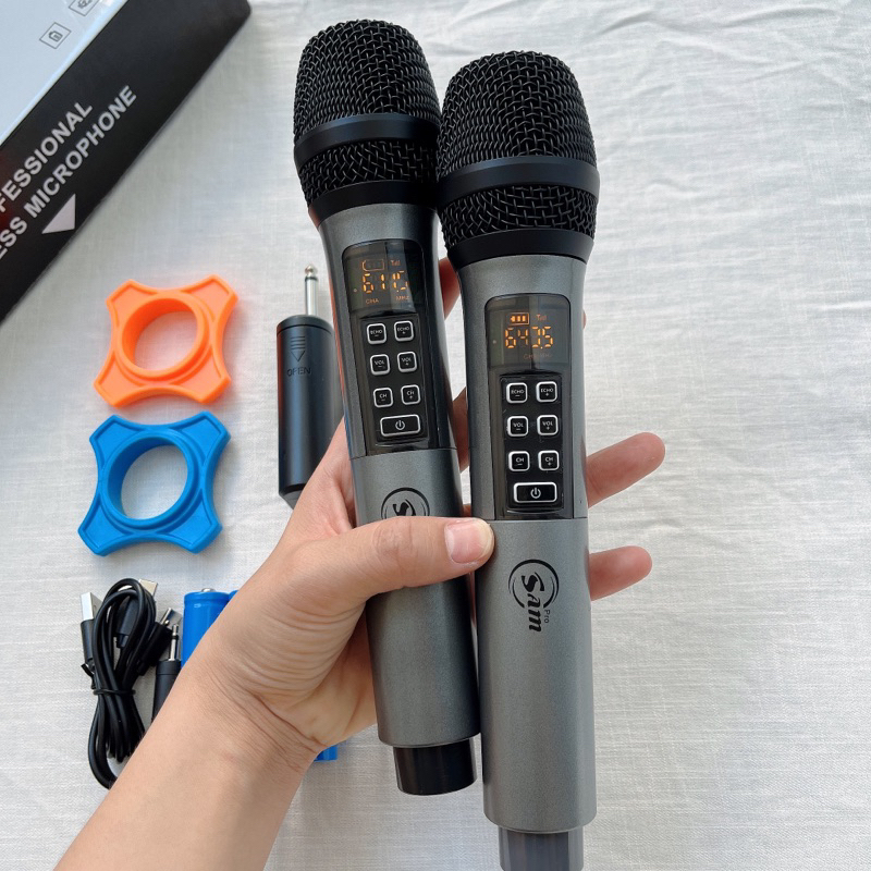 Mic không dây MAX 56 pin sạc kim loại chính hãng bảo hành 12 tháng