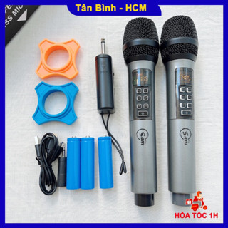 Mic không dây đa năng SAM pro Max 56 cao cấp chỉnh được tần số âm lượng echo trên tay mic