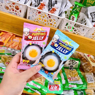 Pudding thạch nổ hình chảo chiên trứng ốp la