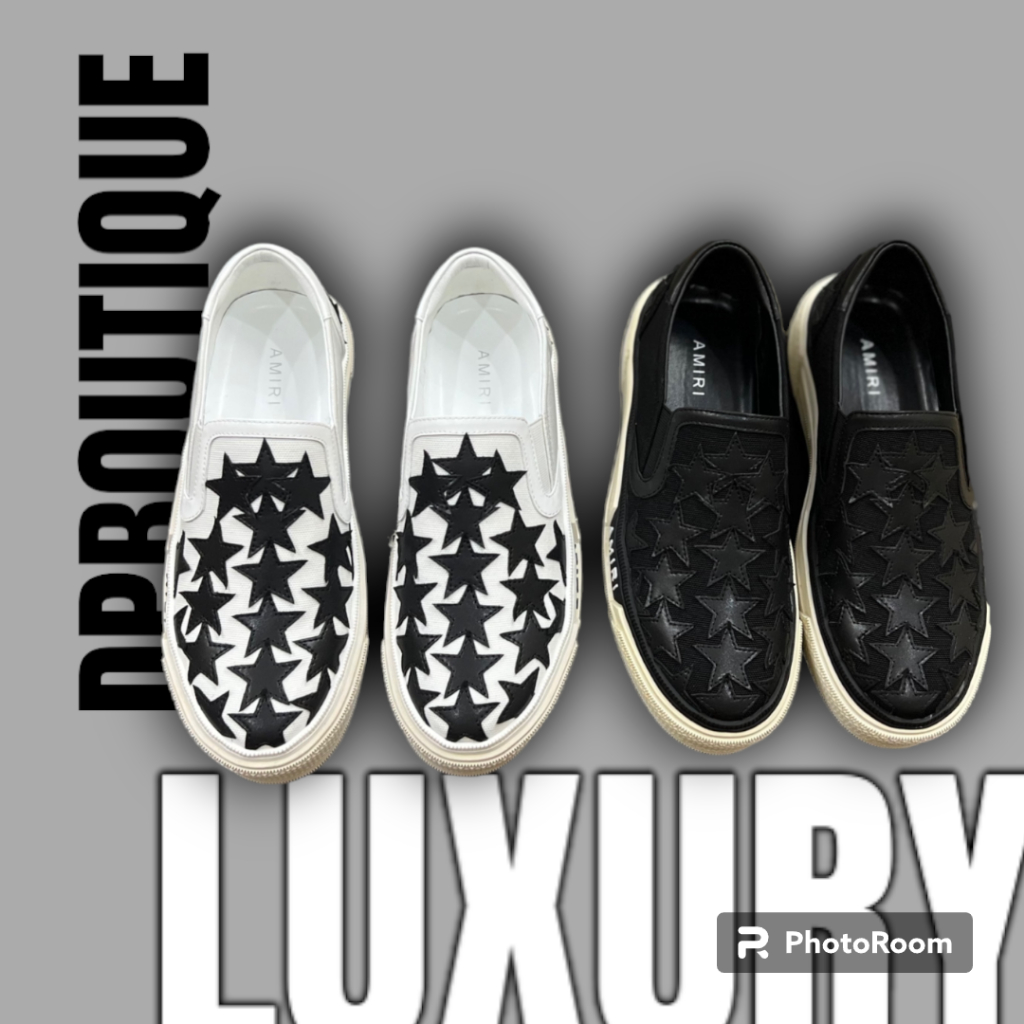 - Giày Slip-on Am1RI Vá Da Ngôi Sao Full Box - Giày Sneaker Am1RI