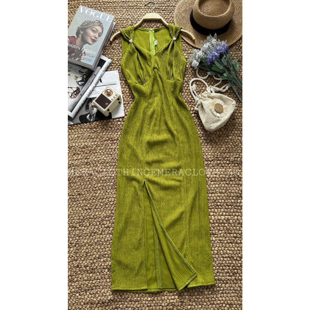 Váy GemDress nhiều màu váy thiết kế ôm body xẻ tà tôn dáng, chất thun co giãn tốt sang trọng tôn da