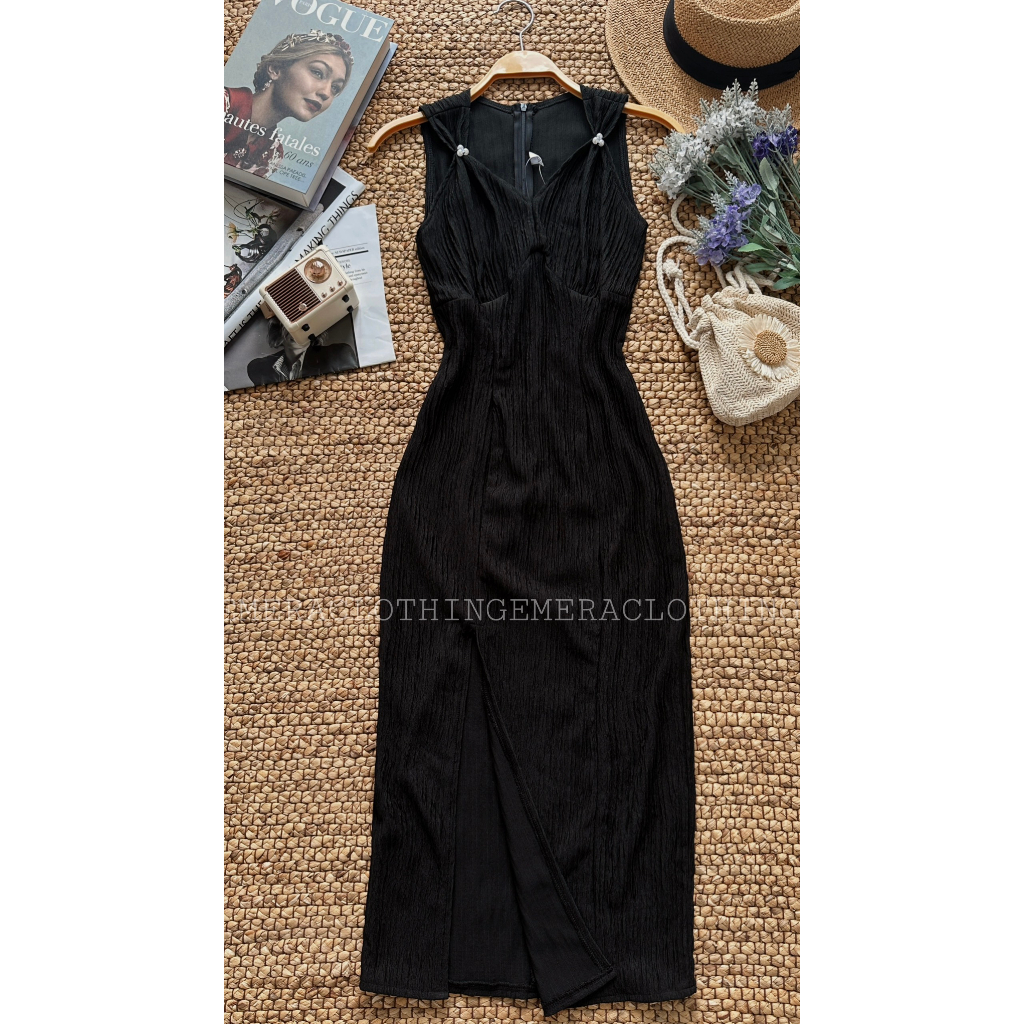 Váy GemDress nhiều màu váy thiết kế ôm body xẻ tà tôn dáng, chất thun co giãn tốt sang trọng tôn da