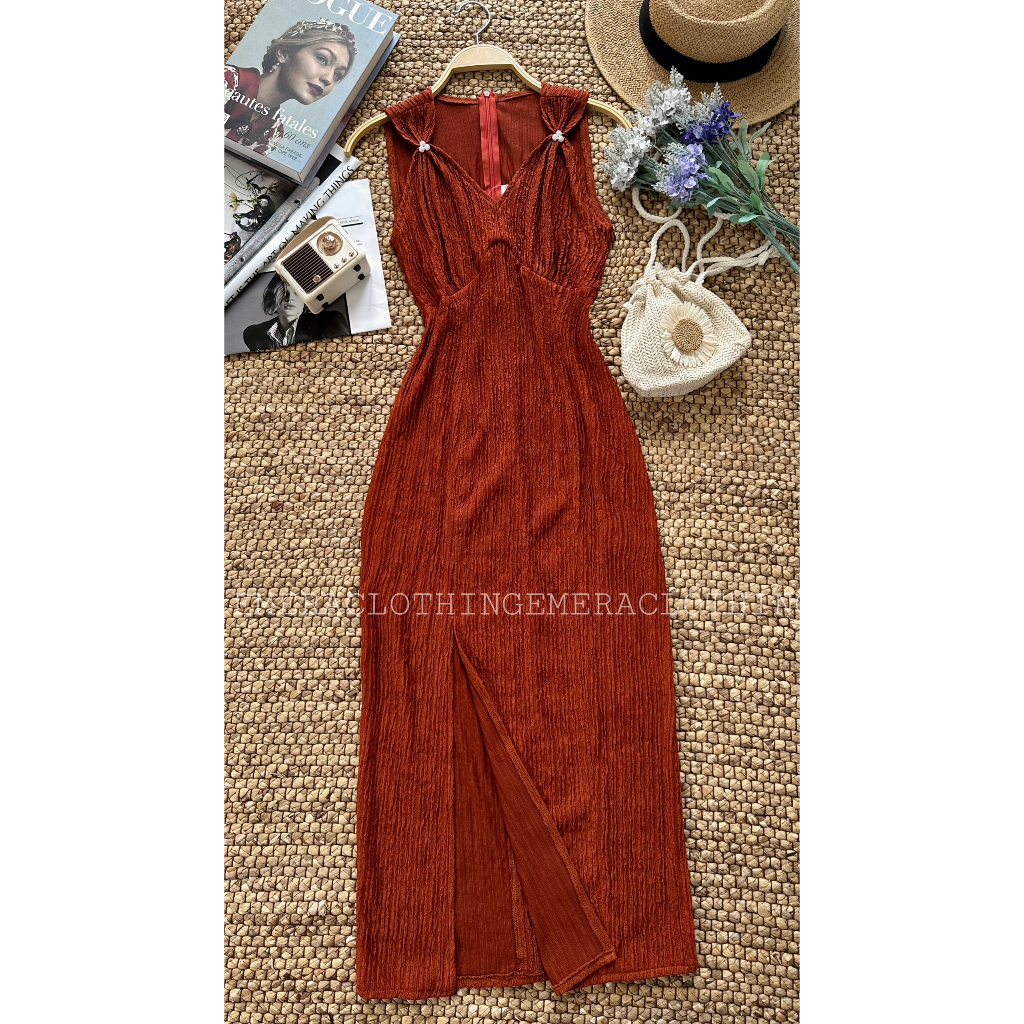 Váy GemDress nhiều màu váy thiết kế ôm body xẻ tà tôn dáng, chất thun co giãn tốt sang trọng tôn da