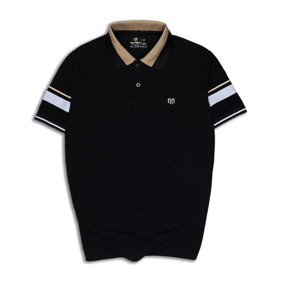 Áo thun Polo nam Tudor M705 MIXMEN thiết kế tay ngắn, cổ bẻ, vải cotton cá sấu mắt lục giác phối logo thêu thời trang