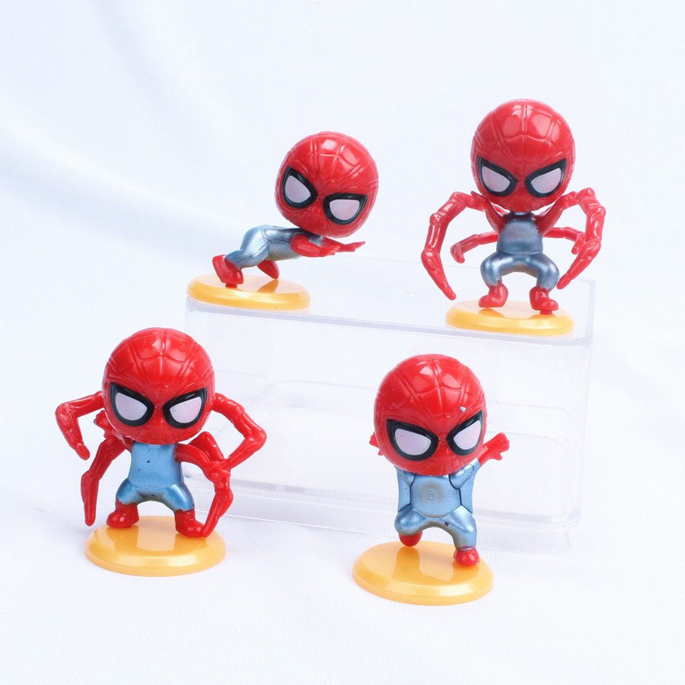 Mô Hình 8 Nhân Vật Người Nhện Spider Man, Decor Trang Trí Bánh Kem, Bánh Sinh Nhật, Quà Tặng Cho Bé