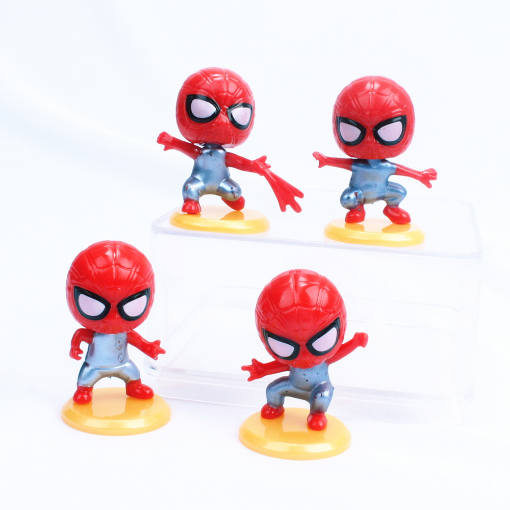 Mô Hình 8 Nhân Vật Người Nhện Spider Man, Decor Trang Trí Bánh Kem, Bánh Sinh Nhật, Quà Tặng Cho Bé