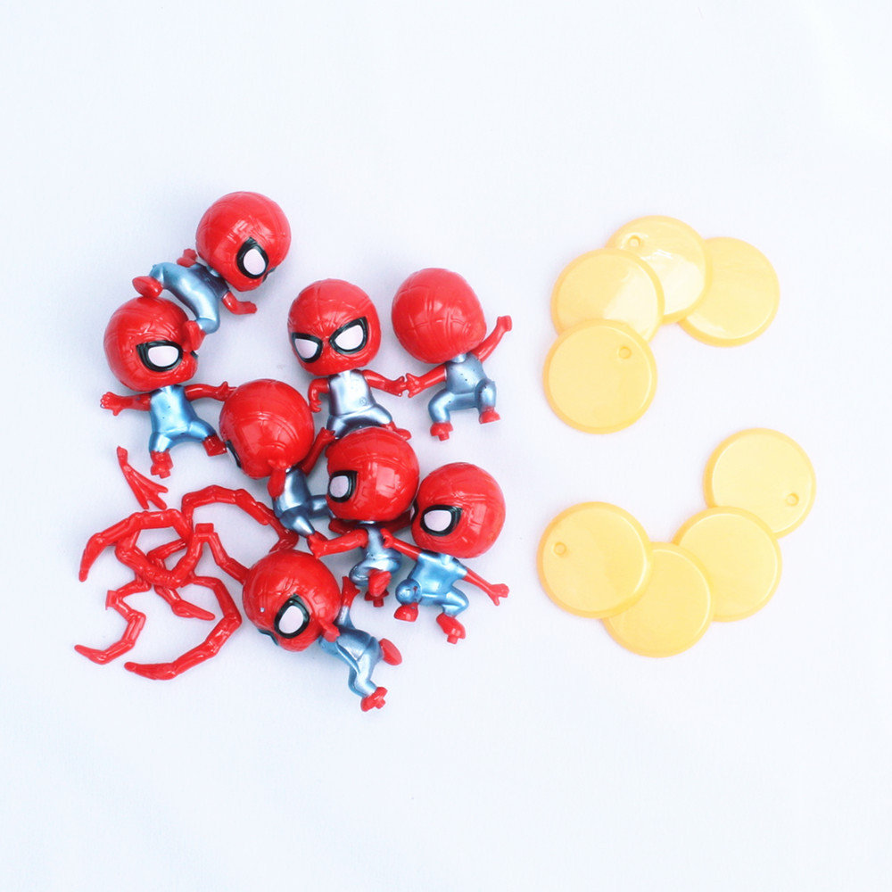 Mô Hình 8 Nhân Vật Người Nhện Spider Man, Decor Trang Trí Bánh Kem, Bánh Sinh Nhật, Quà Tặng Cho Bé