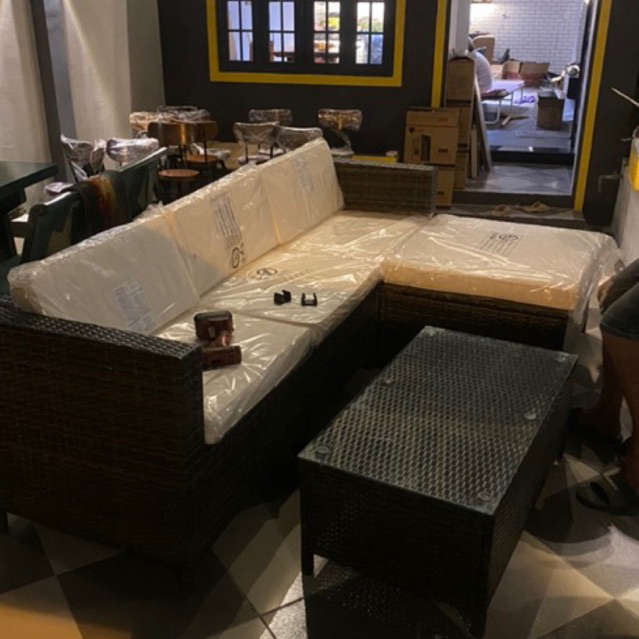 Bàn ghế sofa cafe bộ bàn ghế mây hàng xuất khẩu thanh lý