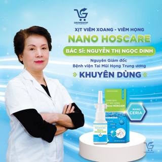 Dung Dịch Xịt Mũi Họng Nano HOSCARE - Giảm Viêm Xoang, Viêm Họng, Nghẹt Mũi