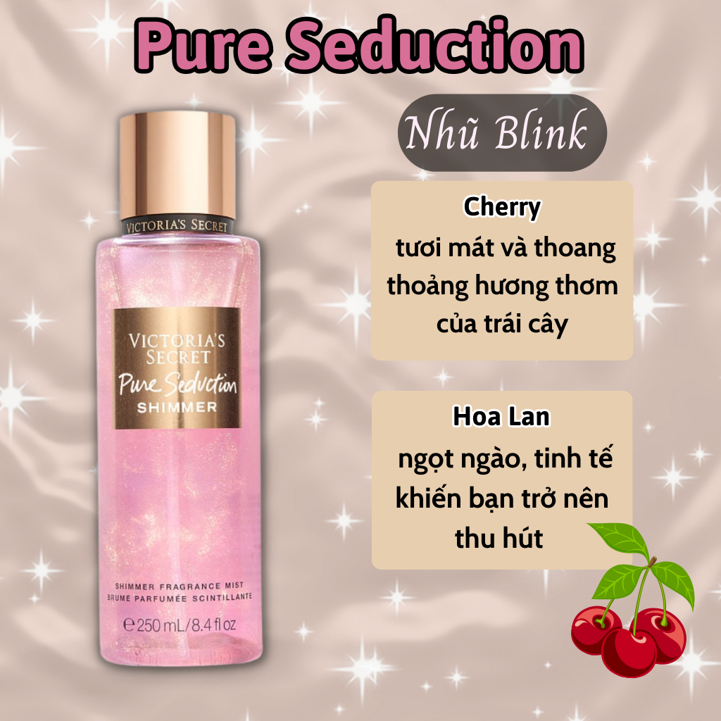 Body Mist Victoria Secret Chính Hãng Shimmer, Xịt Thơm Body Toàn Thân Victoria Secret Hương Nước Hoa 250ml