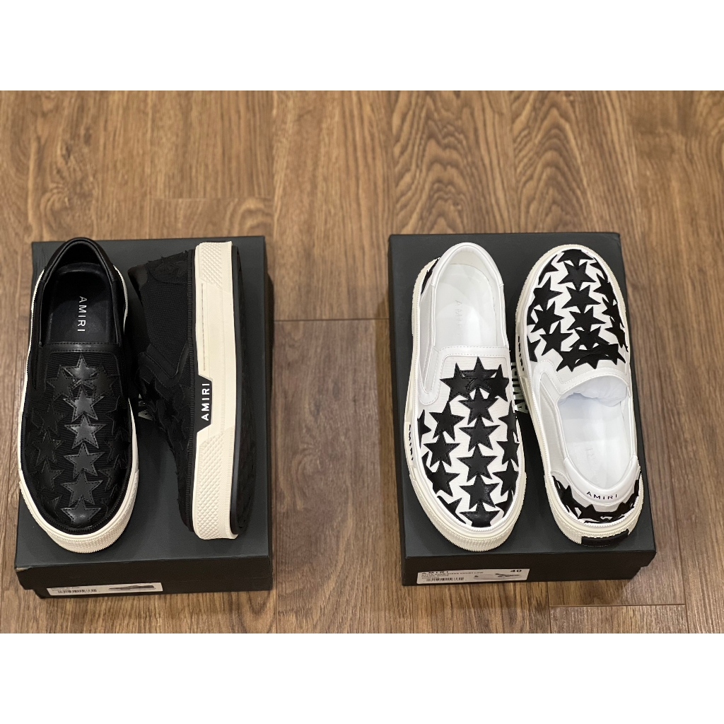 - Giày Slip-on Am1RI Vá Da Ngôi Sao Full Box - Giày Sneaker Am1RI