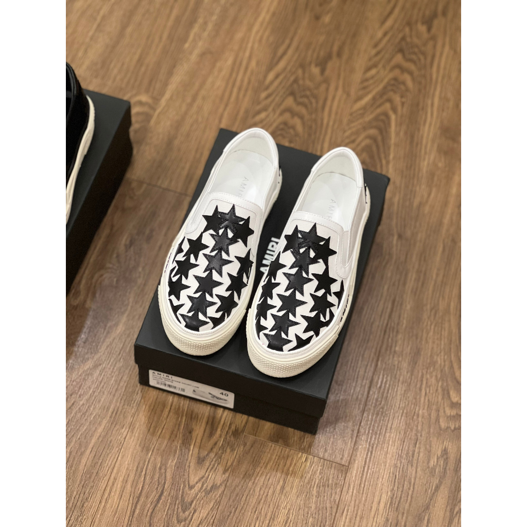 - Giày Slip-on Am1RI Vá Da Ngôi Sao Full Box - Giày Sneaker Am1RI