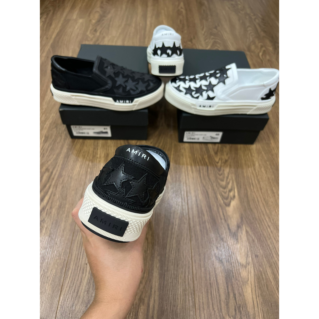 - Giày Slip-on Am1RI Vá Da Ngôi Sao Full Box - Giày Sneaker Am1RI