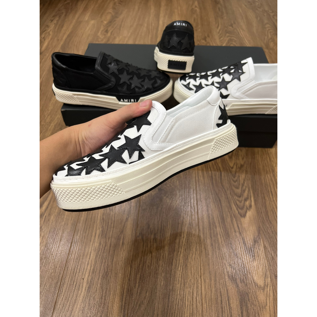 - Giày Slip-on Am1RI Vá Da Ngôi Sao Full Box - Giày Sneaker Am1RI