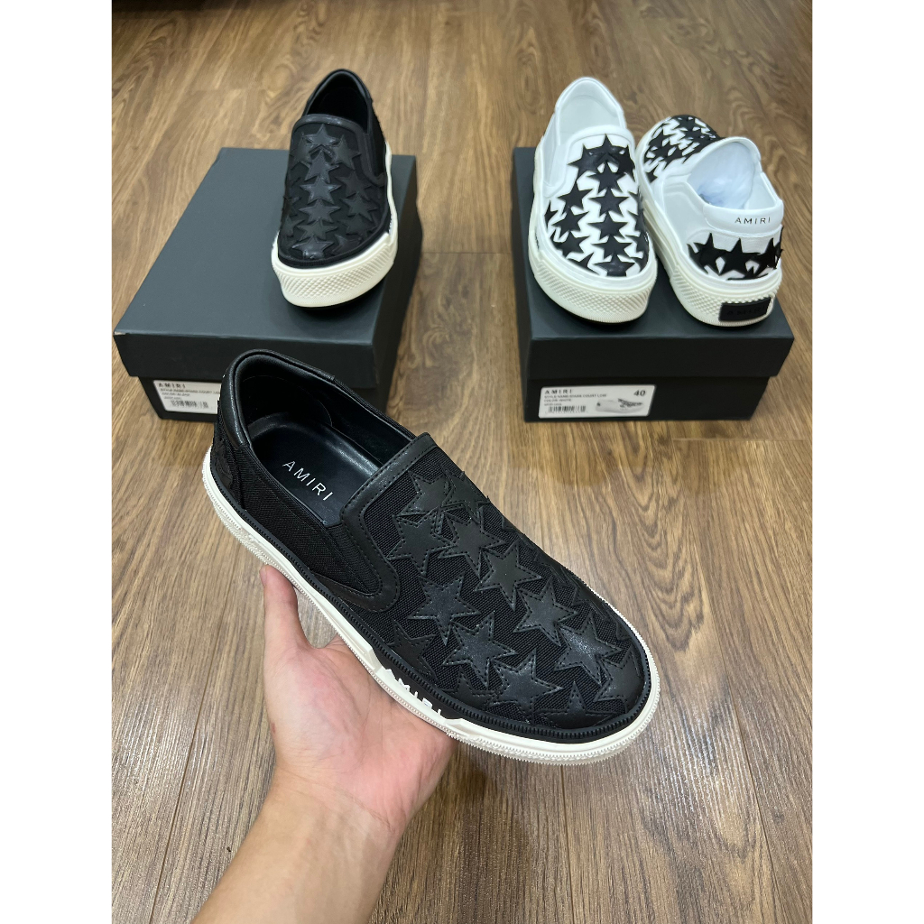 - Giày Slip-on Am1RI Vá Da Ngôi Sao Full Box - Giày Sneaker Am1RI