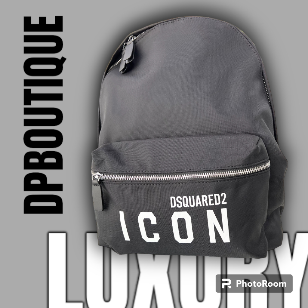 - Balo DSQ2 ICON Màu Đen Đơn Giản Chất Canvas Dày Dặn - Balo DSQ2 ICON