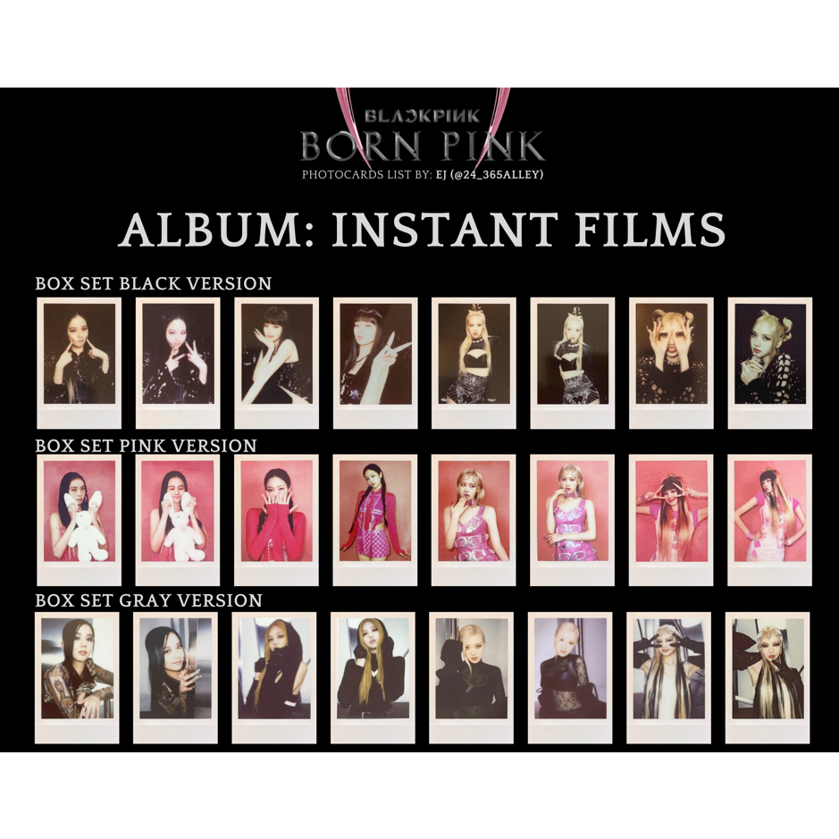 Card Off pola Jisoo Jennie Rosé Lisa Blackpink  BornPink