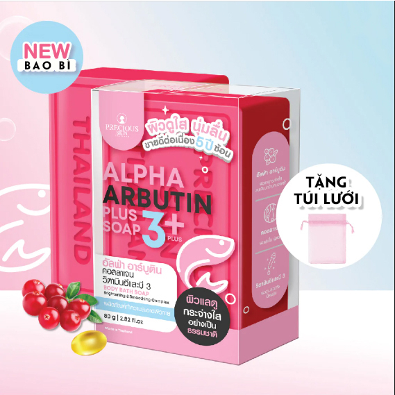 Xà Phòng Kích Trắng Alpha Arbutin Collagen Soap Thái Lan