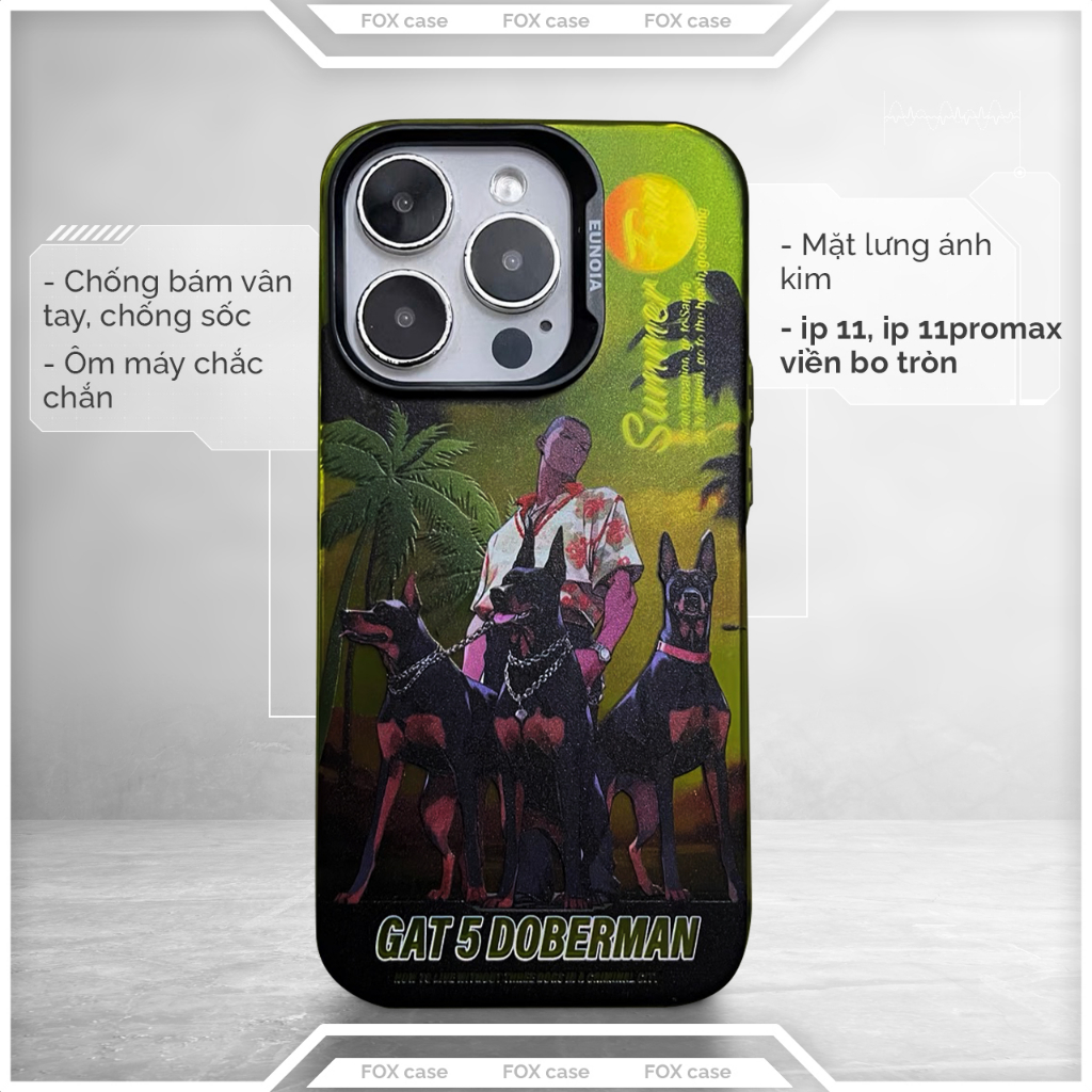 Ốp lưng iPhone GTA Vice City ánh kim chống va đập dành cho iPhone 11/11promax/12/12promax/13/13proma