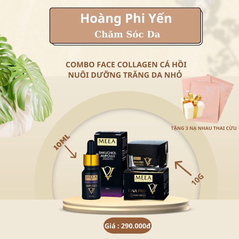 COMBO TINH CHẤT BAKUCHOIL & FACE DNA COLLAGEN VER2 MEEA