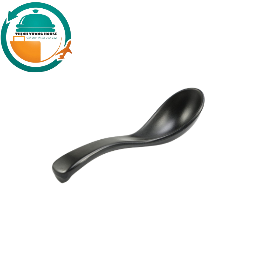 Combo thìa nhựa 100% melamine màu đen , trắng , cẩm thạch