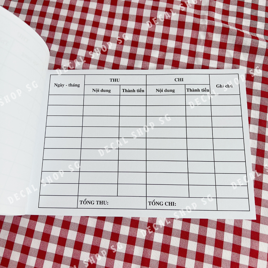 Sổ Thu Chi - Cuốn 50 Tờ Giấy 80gsm