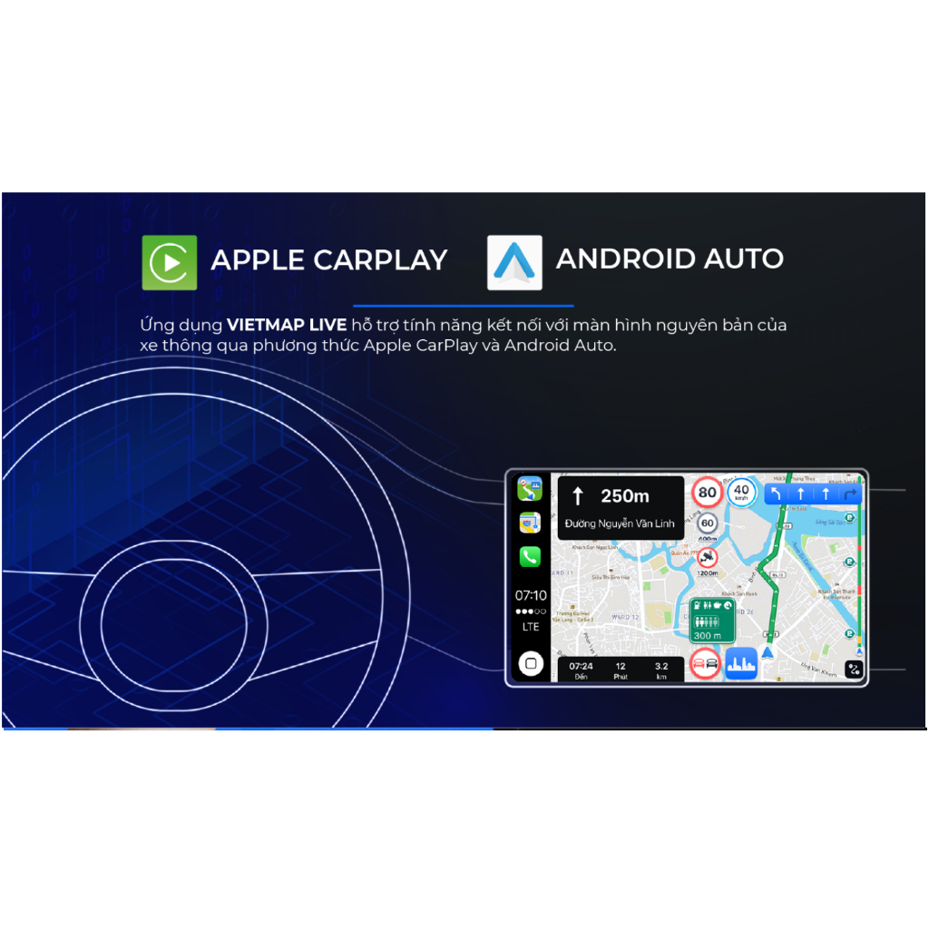 Vietmap Live Pro dẫn đường cho oto có đầy đủ cảnh báo giao thông