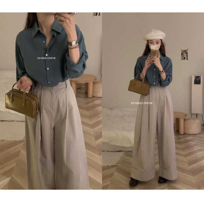 Sơ mi lụa xuất Hàn IMISS 30310