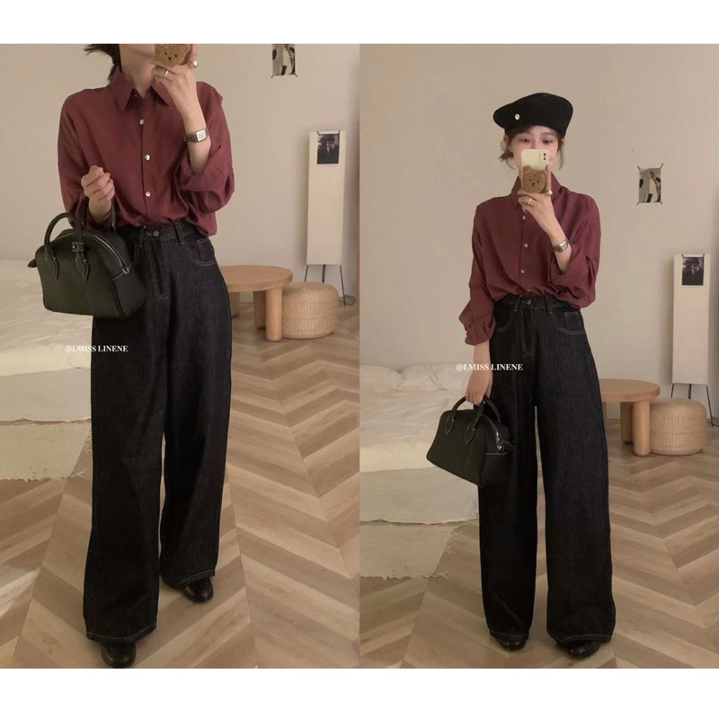 Sơ mi lụa xuất Hàn IMISS 30310