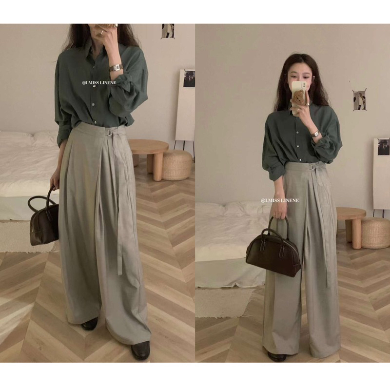 Sơ mi lụa xuất Hàn IMISS 30310