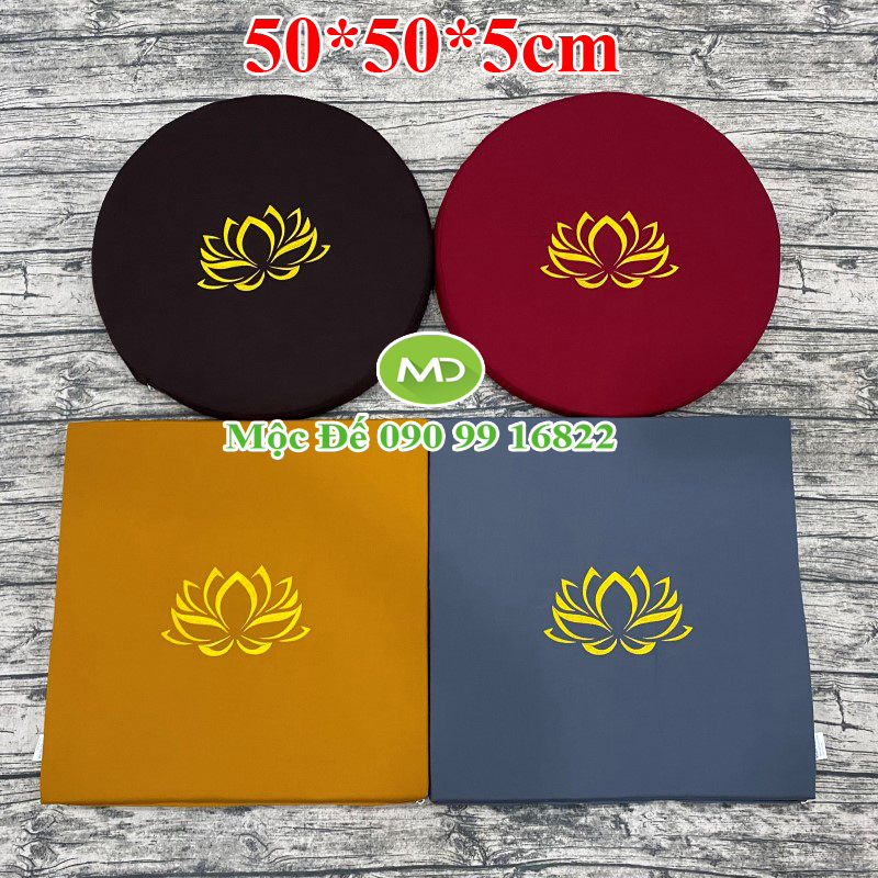 Tọa Cụ MANDALA 50x50x5cm Phật Giáo Trang Nhã, Êm Ái - Dùng Làm Đệm Ngồi Thiền Định, Thư Giãn Giảm Căng Thẳng