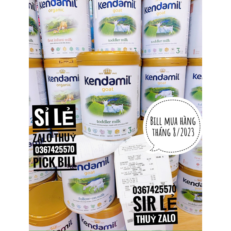 Sữa Kendamil Dê đạm A2 Số 1, 2 ,3 - Hộp 800g
