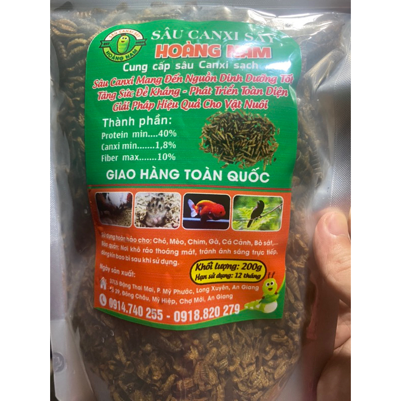 Sâu Canxi sấy khô 200g