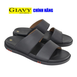 Dép da nam Gia Vy quai 2 dây ngang cao cấp đế cao 2 phân Giavy U9021.6 thịnh hành
