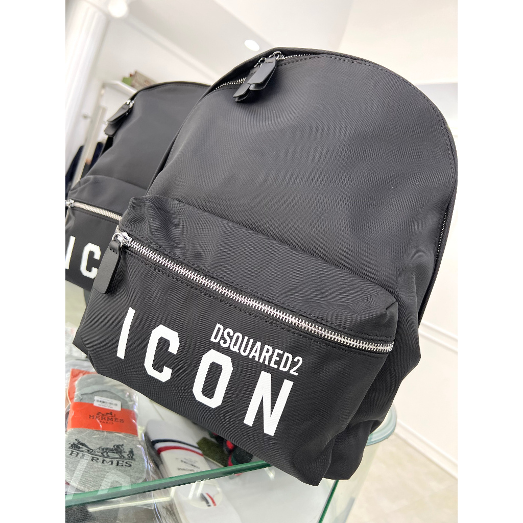 - Balo DSQ2 ICON Màu Đen Đơn Giản Chất Canvas Dày Dặn - Balo DSQ2 ICON