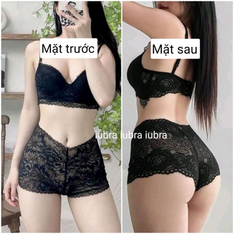 Quần lót ren thun, quần cạp cao, co giãn, thoáng mát.
