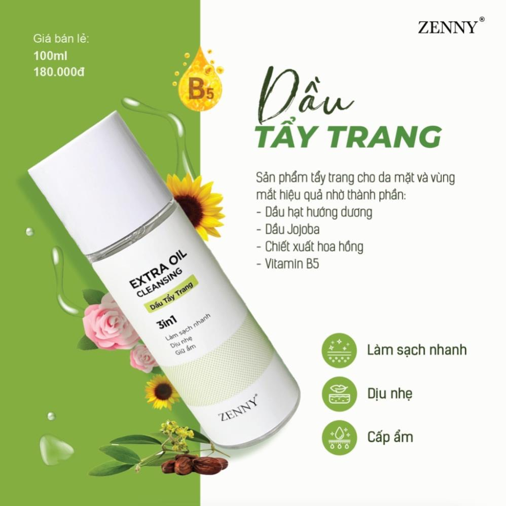Dầu tẩy trang Zenny Extra Oil-làm sạch da sau khi trang điểm, mang lại làn da sạch sẽ