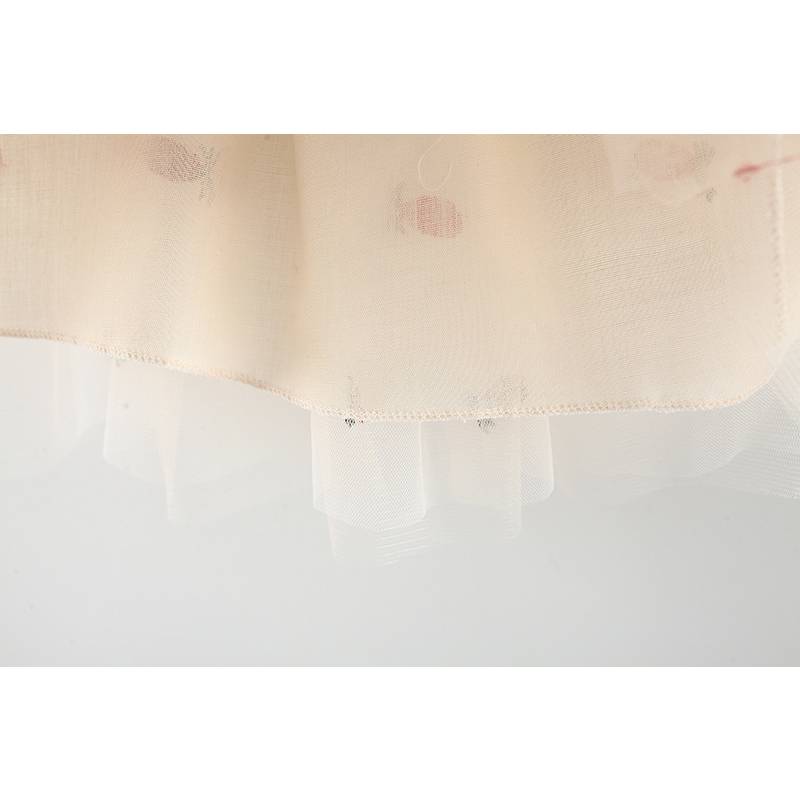 Đầm hè công chúa bé gái đính nơ thêu trái dứa dễ thương  Nami kids