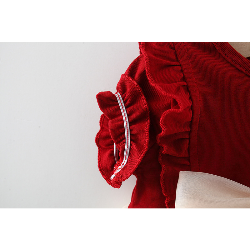 Đầm hè công chúa bé gái đính nơ thêu trái dứa dễ thương  Nami kids