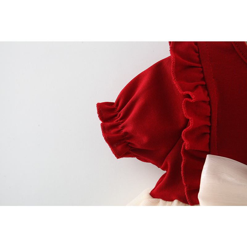 Đầm hè công chúa bé gái đính nơ thêu trái dứa dễ thương  Nami kids