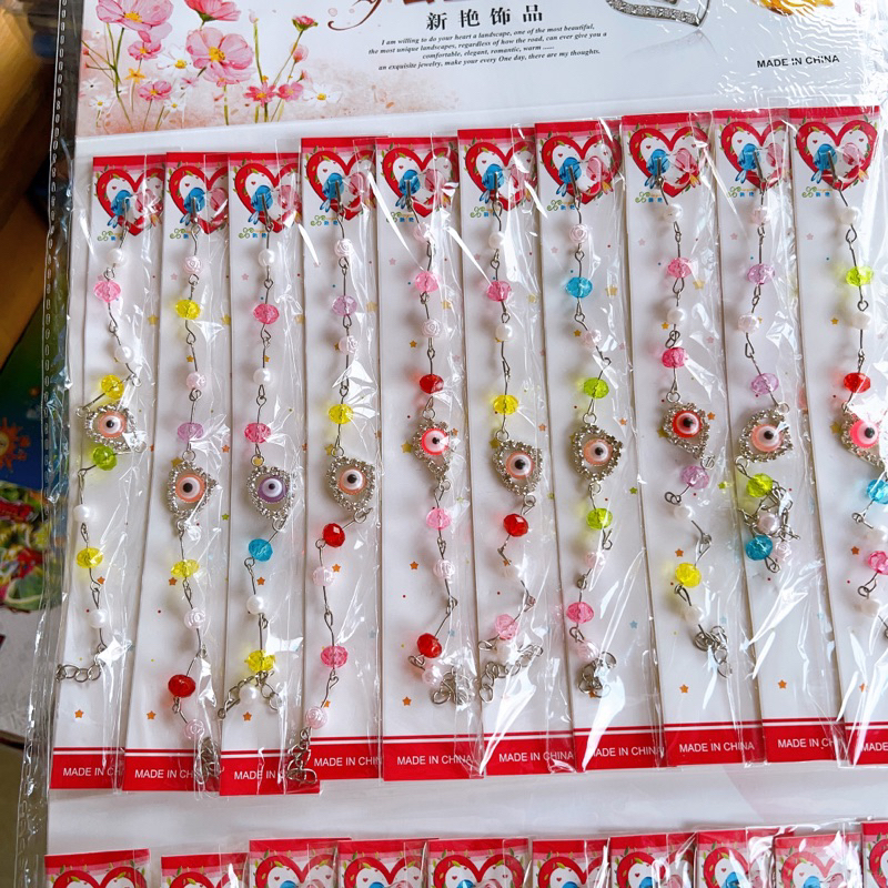 Sỉ vỉ 20c vòng lắc tay hình con mắt đính đá siêu đẹp