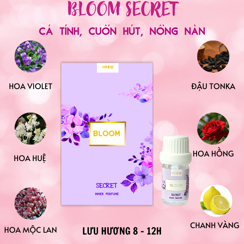 Nước Hoa Vùng Kín Nữ Otheri Bloom Hương Hoa Quyến Rũ Gợi Cảm Tự Tin Làm Thơm Cô Bé Khử Mùi Vùng Kín 5ML