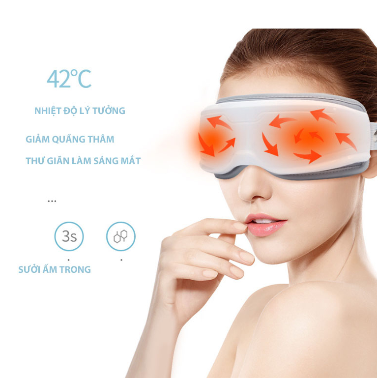 Máy massage mắt thông minh XJ-608, Mát xa mắt phục hồi và bảo dưỡng chức năng về mắt.