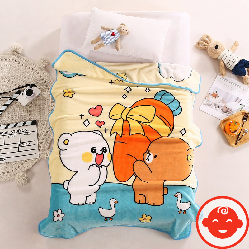 Chăn lông tuyết cho bé MỀM MỊN MẪU MỚI size to 140x100cm